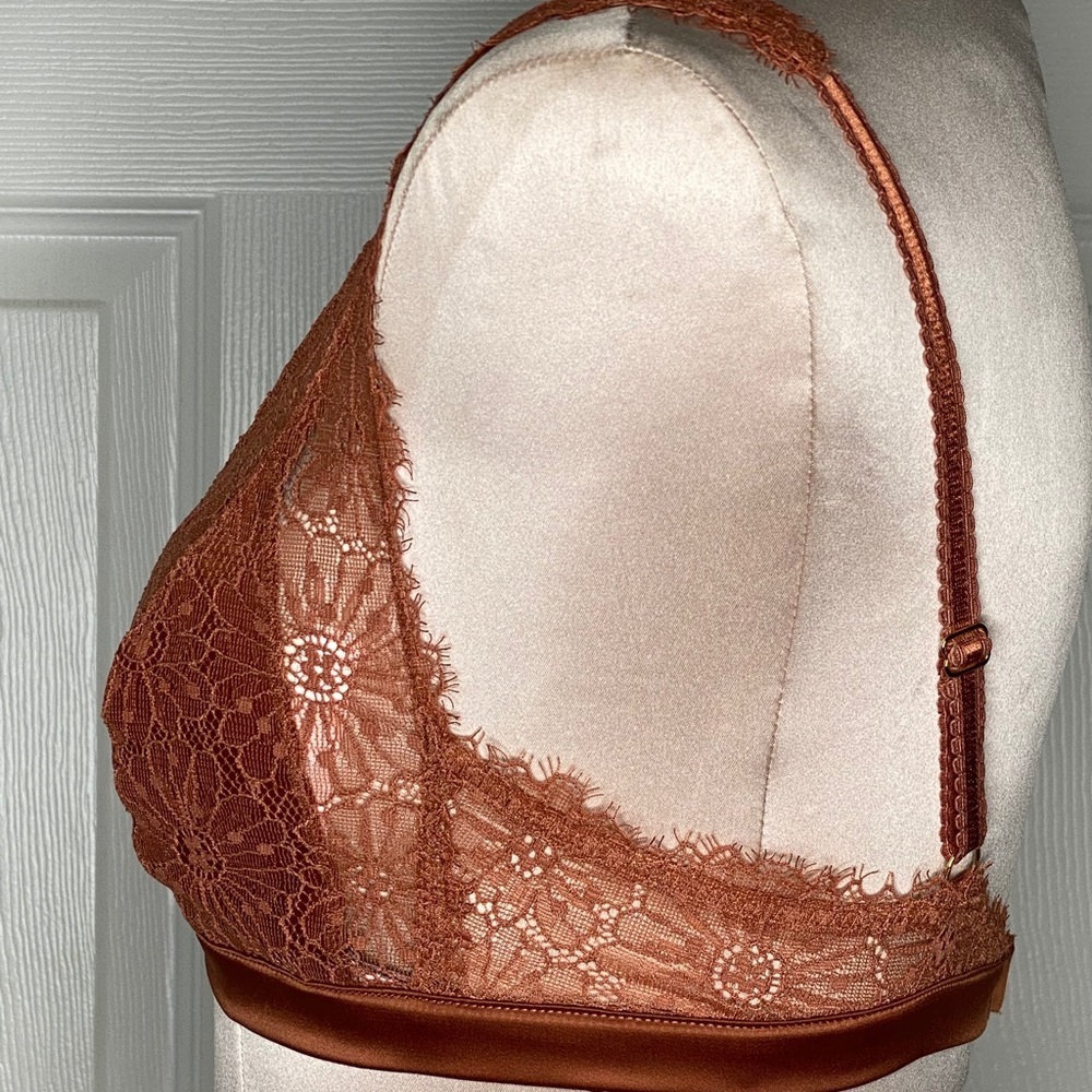 Victoria's Secret Lace Bralette Rust Sz S - Picture 7 of 9